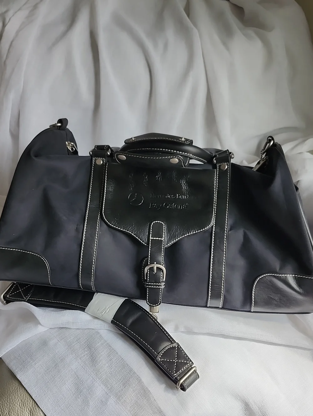 Bellino Made Mercedes-Benz Embossed New Weekender Duffel Shoulder Bag, $95